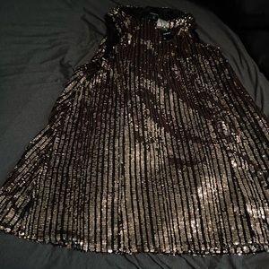 Mini trapeze sequin dress